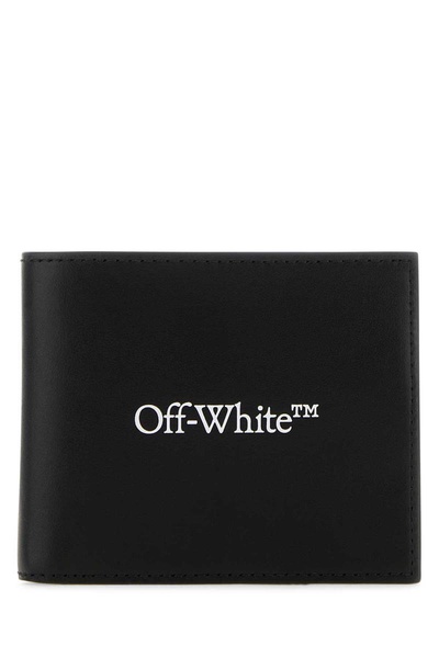 Off White Man Black Leather Wallet