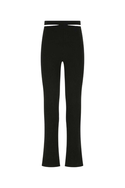 Andreādamo Ribbed Trousers With Cut Out Belt