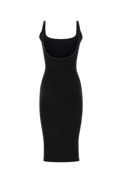 Black stretch nylon dress