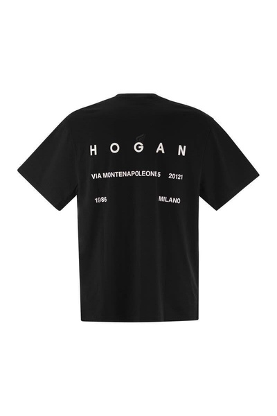 Hogan Crew-Neck T-Shirt With Lettering