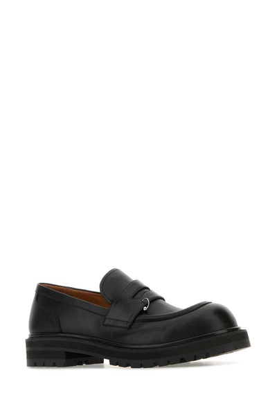 Marni Man Black Leather Loafers