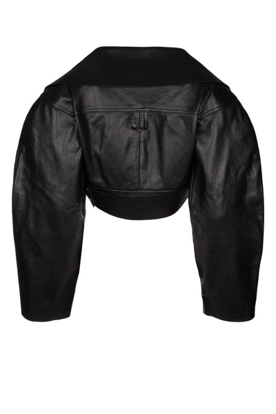 La Veste Obra cropped leather jacket