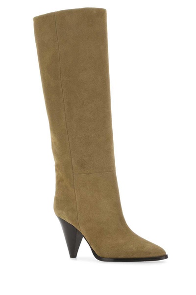 Isabel Marant Woman Khakhi Suede Slouchy B Boots