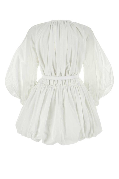 Jil Sander Woman White Cotton Mini Dress