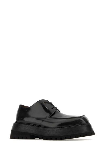 Marsell Man Black Leather Lace-Up Shoes