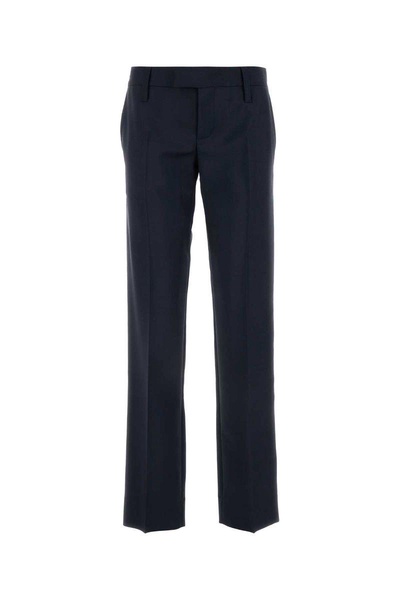 Miu Miu Woman Dark Blue Mohair Blend Pant