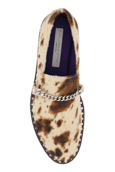 Stella Mc Cartney Falabella Loafers In Appaloosa Printed Velvet