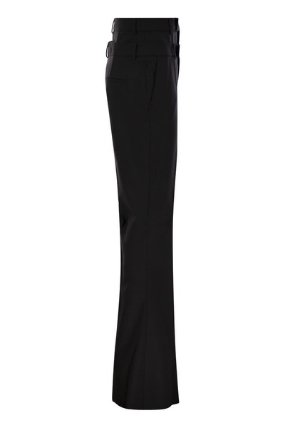 Sportmax Lince - Flare Trousers With Customised Double Belt