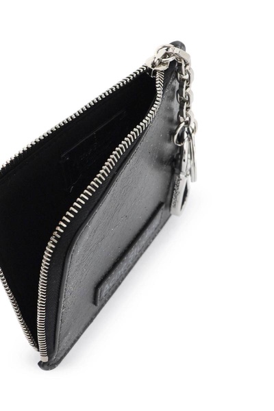 Acne Studios Cracked Leather Wallet With Distressed Women