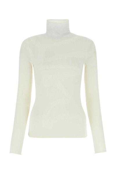 Ivory Stretch Wool Blend Top