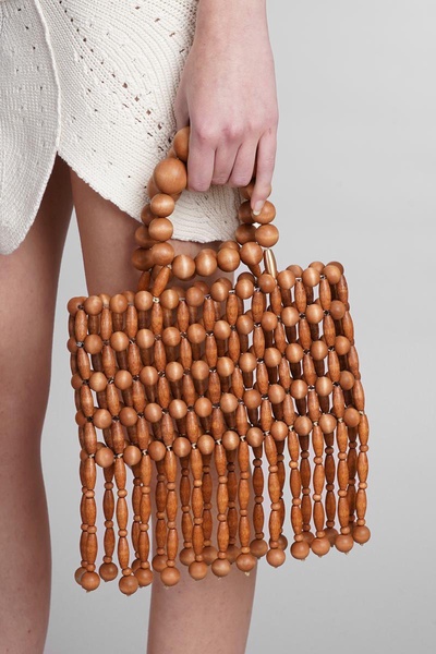 Clara Hand Bag In Brown Wood