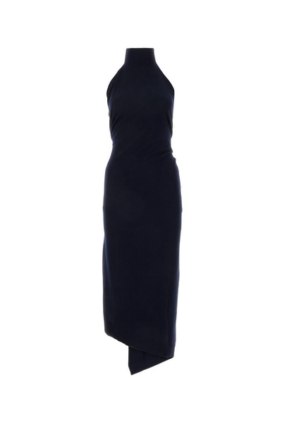 Fendi Woman Midnight Blue Stretch Wool Blend Dress