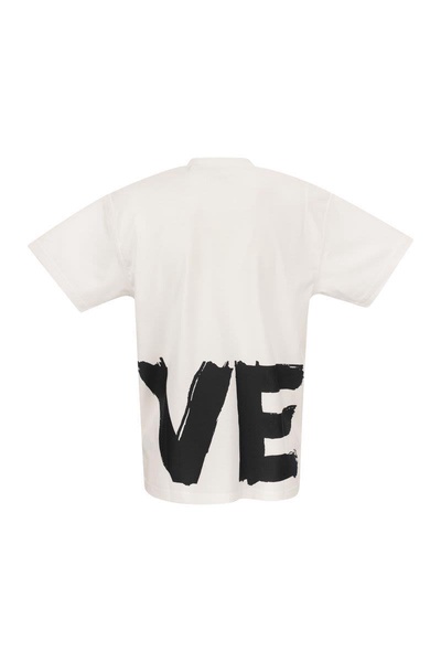 Burberry Carrick - Love Print Cotton Oversized T-Shirt