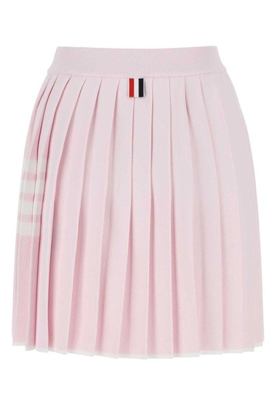 Thom Browne Woman Pastel Pink Viscose Blend Mini Skirt