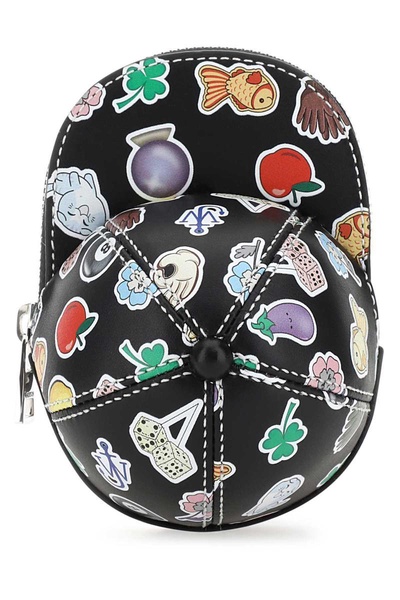 Jw Anderson Man Printed Leather Nano Cap Crossbody Bag