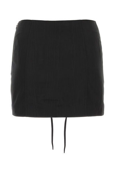 Alessandra Rich Lace-Up Low-Rise Mini Skirt