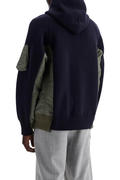 Layered Effect Sweatshirt Style Bomber