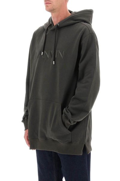 Lanvin Hoodie With Curb Embroidery