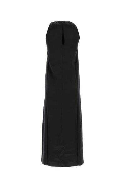 Black Satin Morene Dress