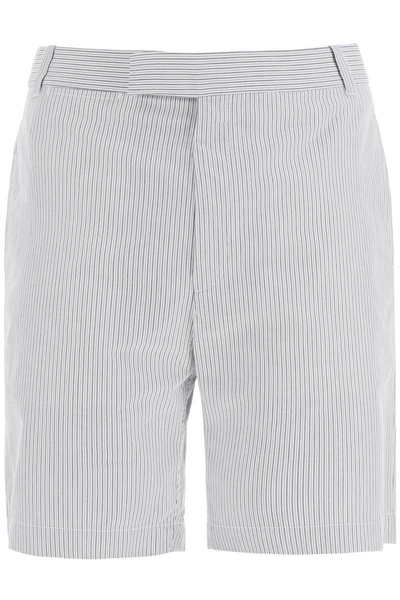 Striped Cotton Bermuda Shorts For Men