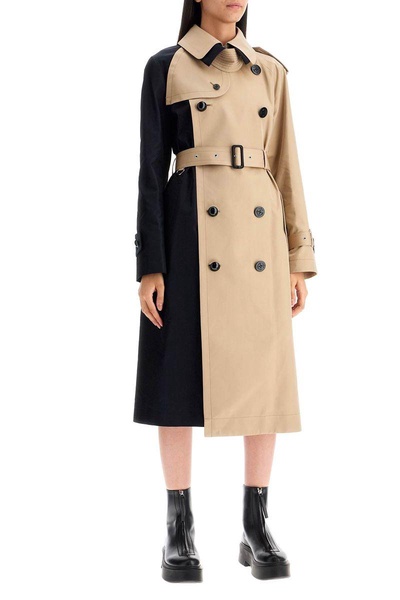 two-tone trench coat 