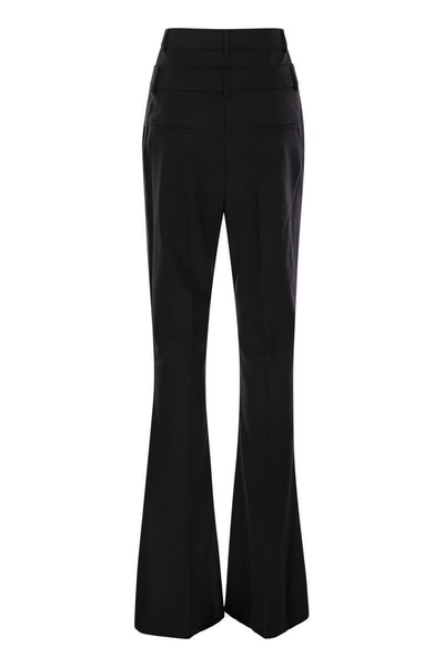 Sportmax Lince - Flare Trousers With Customised Double Belt