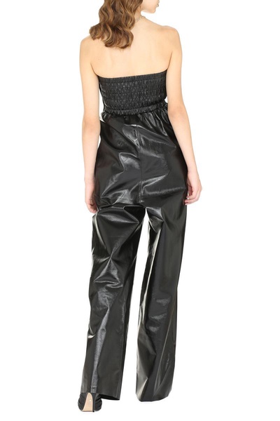 BOTTEGA VENETA Elegant Black Leather Jumpsuit for Women