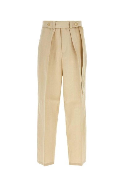 Jil Sander Man Beige Viscose Blend Wide-Leg Pant