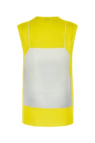 Loewe Woman Fluo Yellow Satin Top