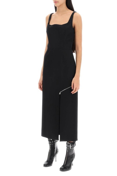 ALEXANDER MCQUEEN Sophisticated Convertible Panel Sheath Dress in Black - FW23