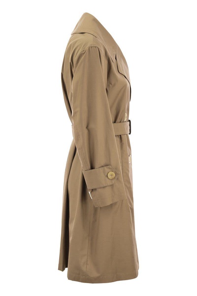 'S Max Mara Vtrench - Drip-Proof Cotton Twill Over Trench Coat