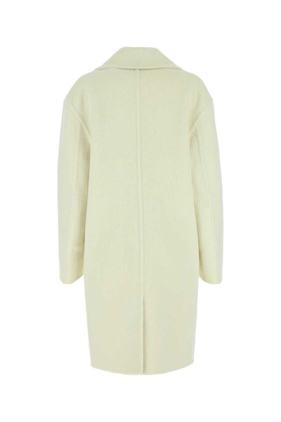 Bottega Veneta Woman Ivory Wool Blend Coat