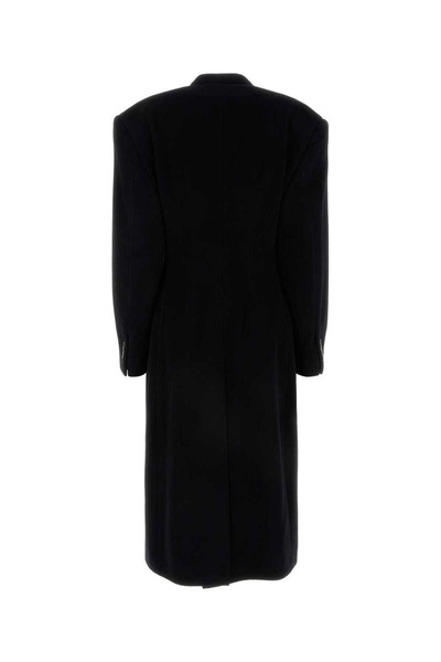 Balenciaga Woman Black Cashmere Blend Oversize Cinched Coat