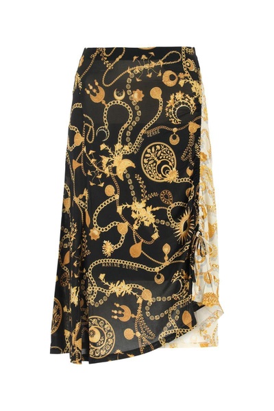 Ornament Moon-print midi skirt