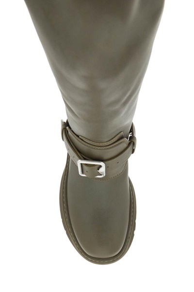 Equestrian-Style Leather Riding Boots