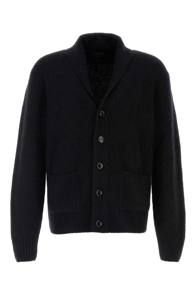 Black Cashmere Blend Cardigan