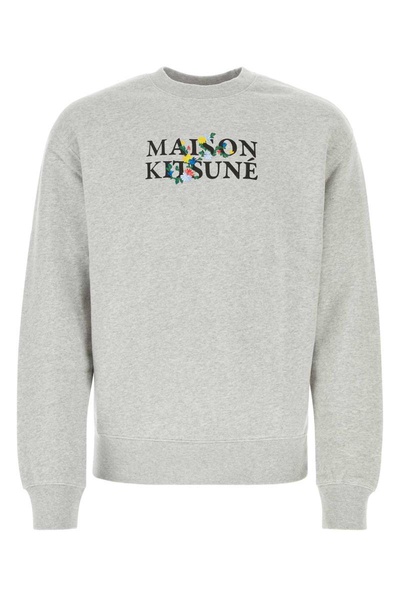 Melange grey cotton sweatshirt