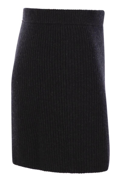 Sportmax Teiera - Ribbed Knit Miniskirt