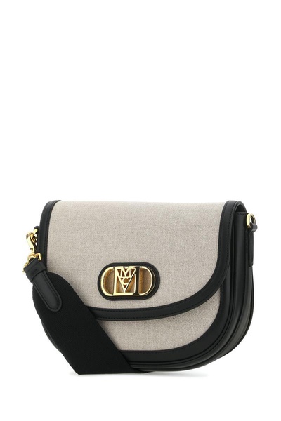 Beige canvas mini Mode Travia crossbody bag