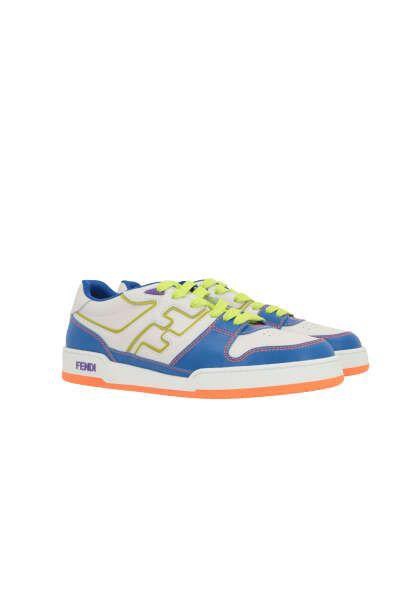 Fendi Man Multicolor Leather Fendi Match Sneakers