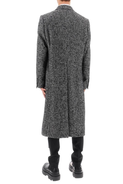 Dolce & Gabbana Re Edition Coat In Houndstooth Wool