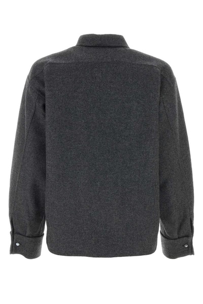 Max Mara Woman Dark Grey Wool Blend Abadan Shirt