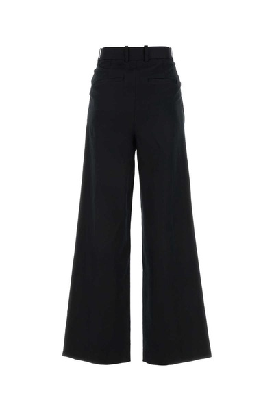 Black Cotton Blend Idai Palazzo Pant