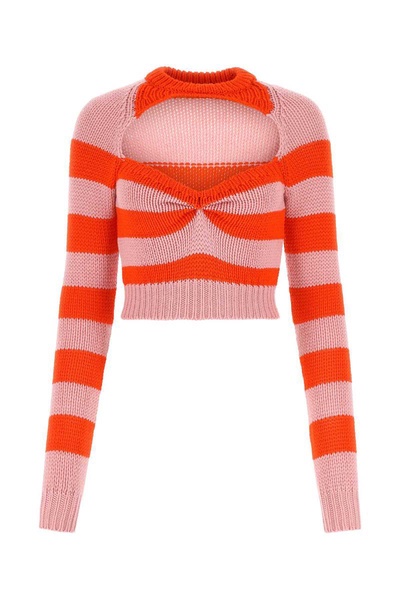 Marni Woman Embroidered Wool Sweater