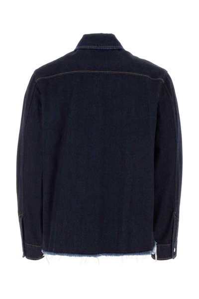 Lanvin Man Dark Blue Denim Shirt