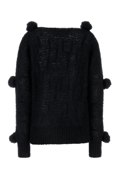 Black mohair blend sweater