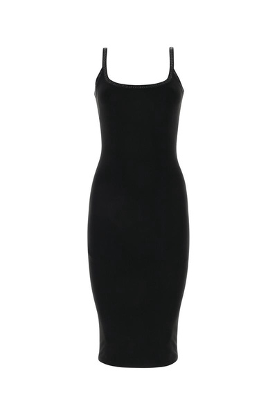 Black stretch nylon dress