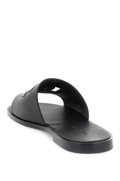 leather slides with dg cut-out