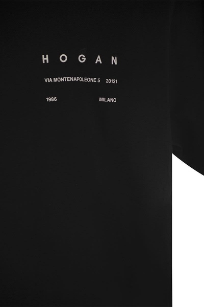 Hogan Crew-Neck T-Shirt With Lettering