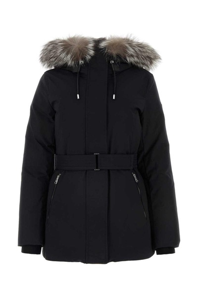 Black Nylon Blend Jenixz Down Jacket